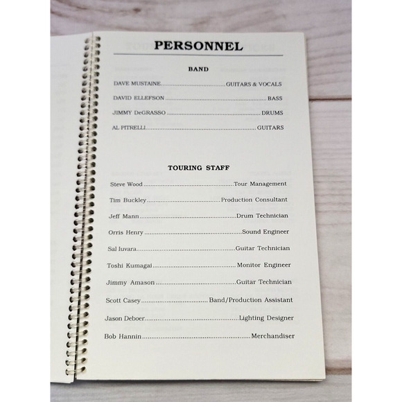 Megadeth Hero Tour Concert Tour Itinerary Book Pacific Rim July/August 2001 Band - Picture 4 of 12